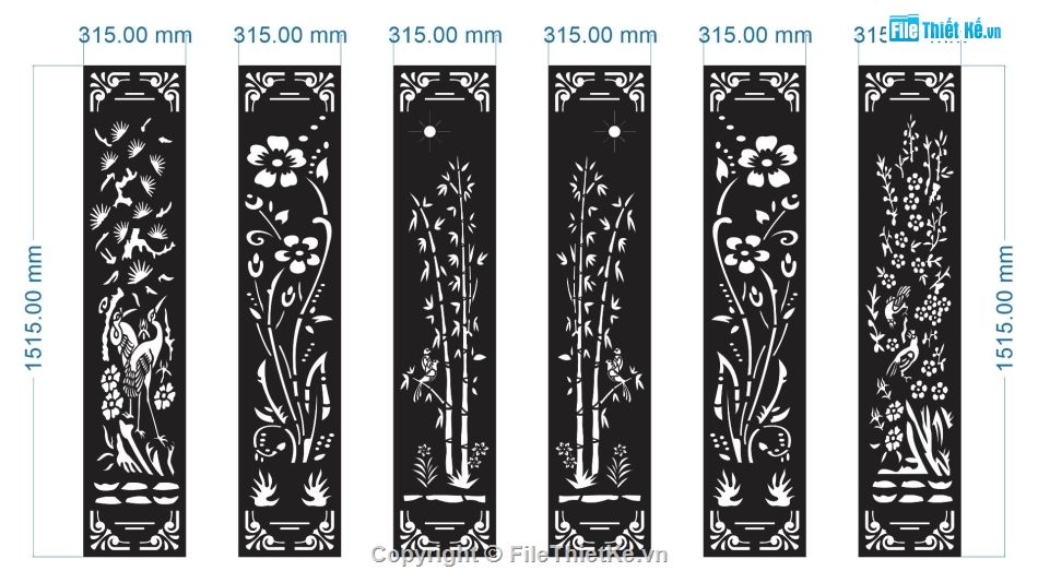 file cnc cổng hoa văn,mẫu cnc cổng hoa văn,cổng 6 tấm hoa văn