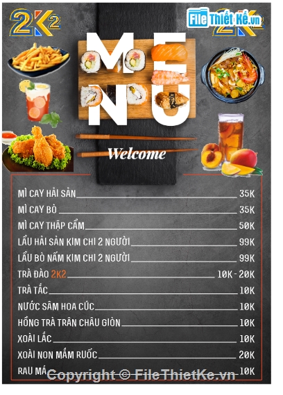 File corel menu quán nước, quán ăn thiết kế đẹp File Corel Menu Quán Nước, Quán Ăn Thiết Kế Đẹp