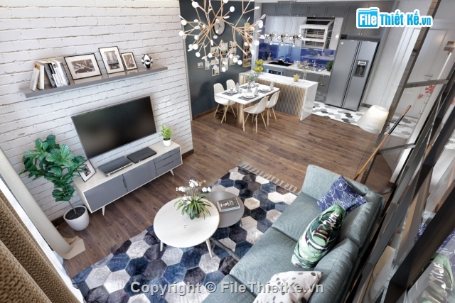 model bếp,mode 3dmax bếp,Phòng khách nhà bếp,Phòng khách