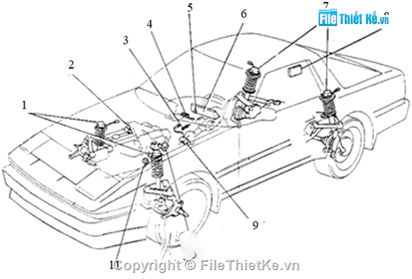 đồ án hệ thống khí nén,hệ thống treo khí nén,đồ án ô tô