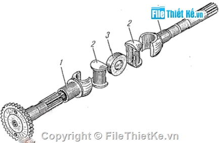 đồ án xe ô tô,bản vẽ đồ án xe ô tô,hệ thống truyền lực trên xe,truyền lực trên xe URAL 4320-10