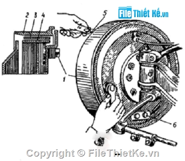 hệ thống phanh ô tô,hệ thống phanh ô tô UAZ-31512,đồ án ô tô