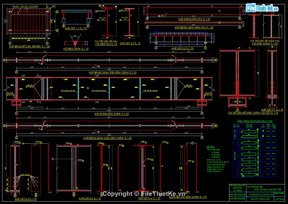 đồ án thép,file cad đồ án thép,đồ án thép file cad