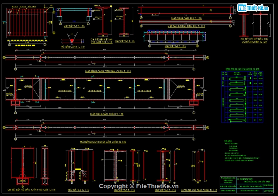 đồ án thép,file cad đồ án thép,đồ án thép file cad