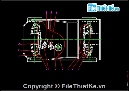 đồ án thiết kế,hệ thống lái 4ws,hệ thống lái xe mô tô,bản vẽ xe mô tô