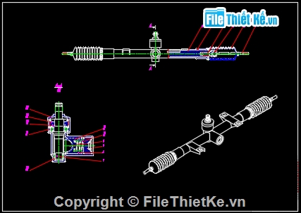 đồ án thiết kế,hệ thống lái 4ws,hệ thống lái xe mô tô,bản vẽ xe mô tô