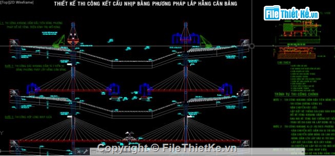 thiết kế cầu dây văng,cầu dây văng,cầu dây văng lắp hẫng