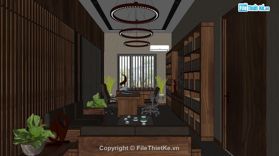 File su phòng làm việc,File su văn phòng làm việc,phòng làm việc sketchup