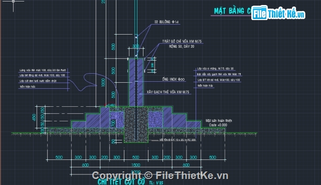 bản vẽ cột cờ,thiết kế cột cờ,cột cờ,mẫu cột cờ