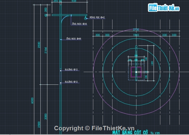 File dwg bản vẽ thiết kế cột cờ trụ sở cơ quan File Dwg Bản Vẽ Thiết Kế Cột Cờ Trụ Sở Cơ Quan