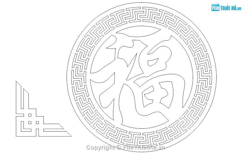 chữ Phúc,File dxf chữ Phúc,Chữ phúc cnc dxf,Dxf chữ Phúc cnc