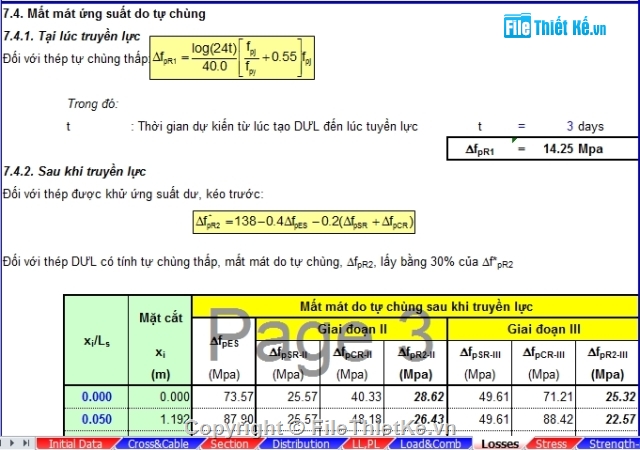 kết cấu dầm,dầm I,bảng tính kết cấu nhịp,tính kết cấu nhịp dầm I24.54m