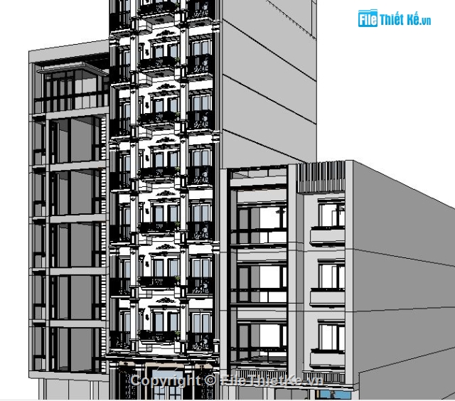 File sketchup sảnh khách sạn,khách sạn tân cổ điển,file sketchup khách sạn tân cổ điển,khách sạn tân cổ sketchup 8,sketchup 8 vray 2.0