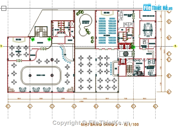 kiến trúc khách sạn,kiến trúc nhà khách,moon hotel,bản vẽ kiến trúc,Kiến trúc Moon Hotel