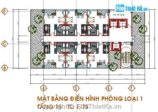 kiến trúc khách sạn,kiến trúc nhà khách,moon hotel,bản vẽ kiến trúc,Kiến trúc Moon Hotel