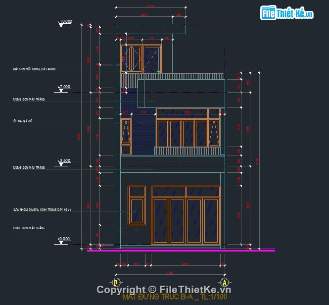 kiến trúc 2 tầng,kiến trúc nhà 2 tầng,nhà phố 5x20m