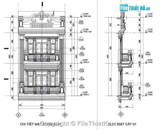 kiến trúc nhà,kiến trúc nhà phố,bản vẽ nhà phố 5x20m