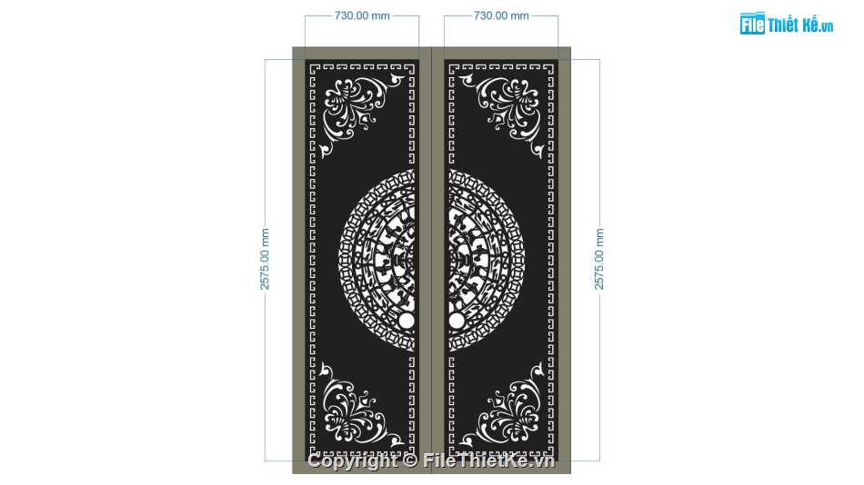 cổng 4 cánh cnc,cổng trống đồng cnc,File cổng 4 cánh