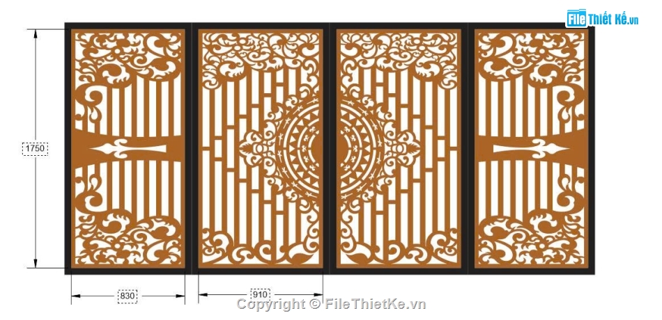 file cổng 4 cánh,mẫu cổng 4 cánh,cnc cổng 4 cánh