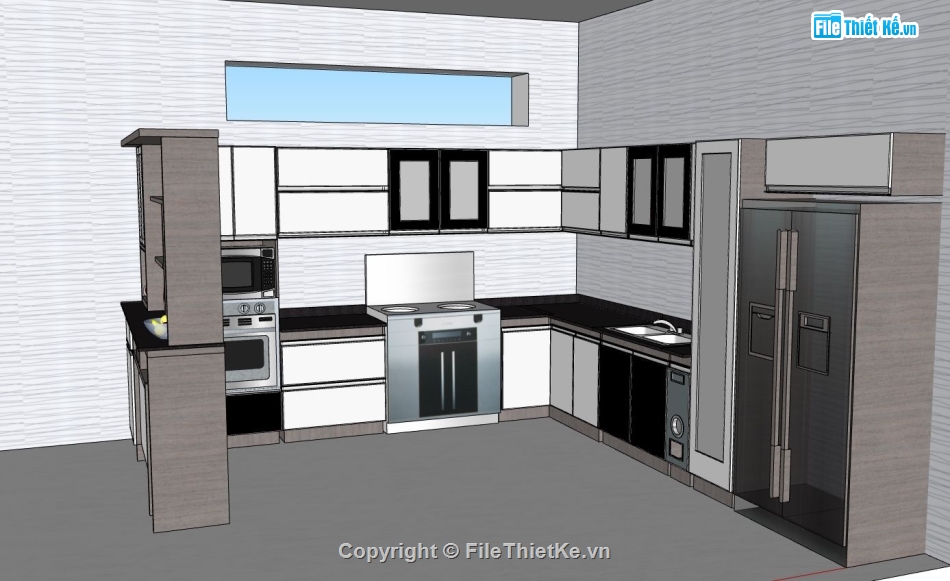 File sketchup nội thất,sketchup nội thất phòng bếp,sketchup nội thất bếp,phòng bếp sketchup