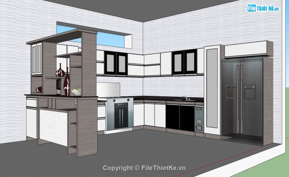 File sketchup nội thất,sketchup nội thất phòng bếp,sketchup nội thất bếp,phòng bếp sketchup