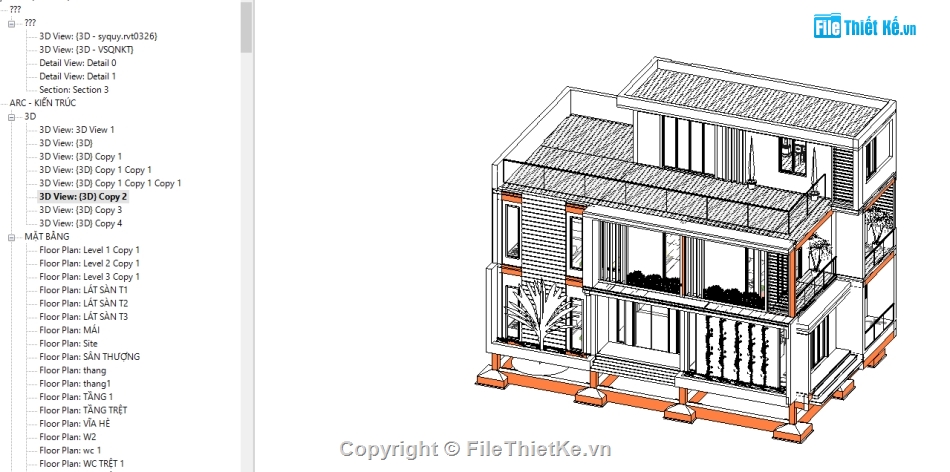 nhà ở 2 tầng 8x13.5m,mẫu revit biệt thự,revit biệt thự 2 tầng,revit biệt thự 2 tầng 8x13.5m