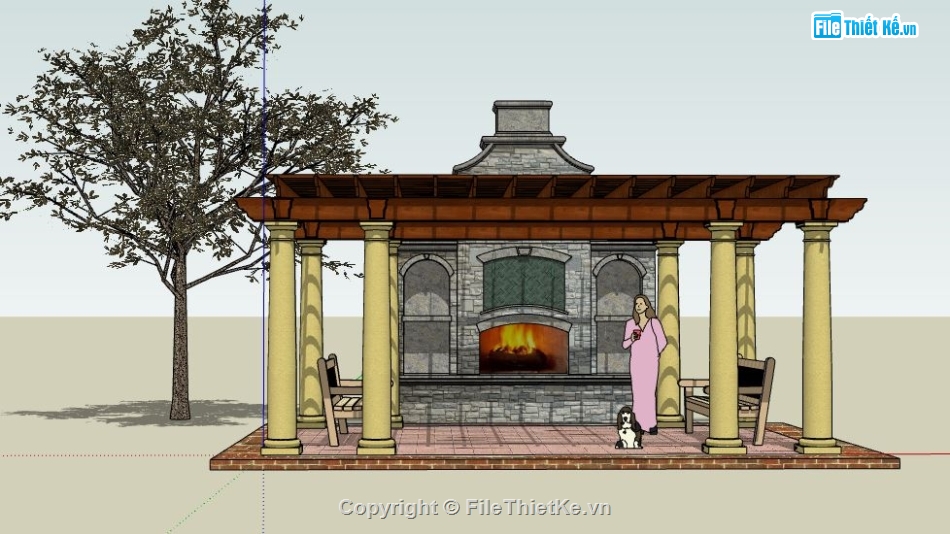 File sketchup chòi nghỉ,chòi nghỉ sketchup,mẫu sketchup chòi nghỉ,mẫu chòi nghỉ sketchup
