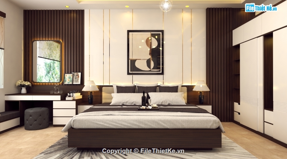 nội thất phòng ngủ,file sketchup nội thất phòng ngủ,model su nội thất phòng ngủ