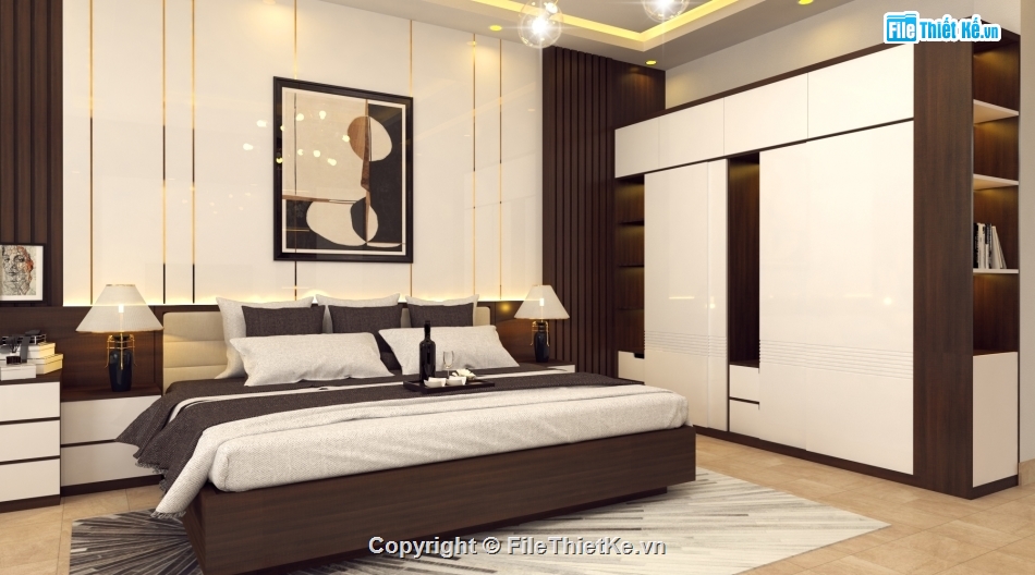 nội thất phòng ngủ,file sketchup nội thất phòng ngủ,model su nội thất phòng ngủ