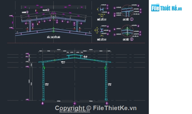 bản vẽ kết cấu,bản vẽ kiến trúc,Xưởng mạ kẽm nhúng nóng,kết cấu nhà thép