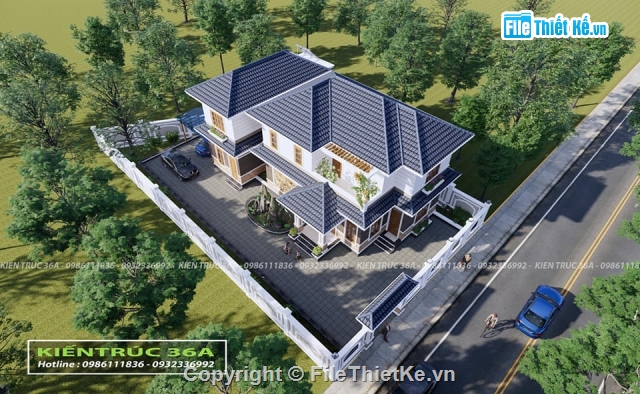 Biệt thự 2 tầng hiện đại,File sketchup Biệt thự hiện đại,Sketchup,Biệt thự,Biệt thự  2 tầng