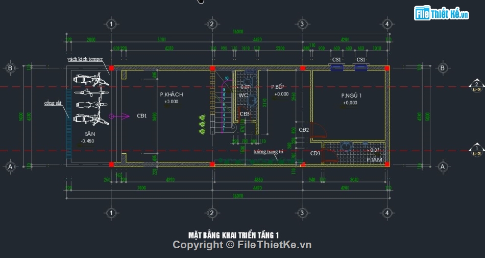 nhà phố 2 tầng,file nhà phố 2 tầng,bản vẽ nhà phố 2 tầng