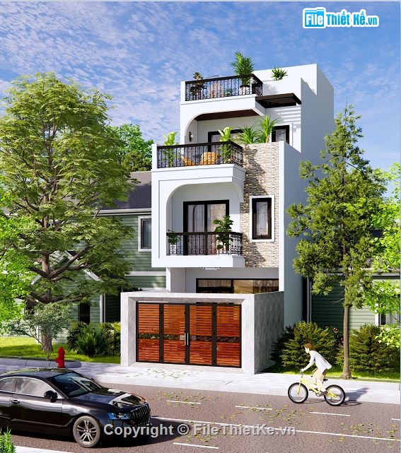 nhà phố 3 tầng,kiến trúc nhà phố,nhà phố hiện đại