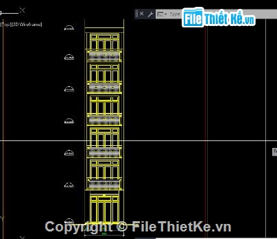 nhà phố 6 tầng,file cad nhà phố,nhà phố file cad,bản vẽ nhà phố