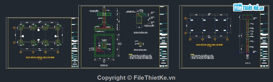nhà xưởng cơ khí,bản vẽ nhà cơ khí,kiến trúc nhà cơ khí