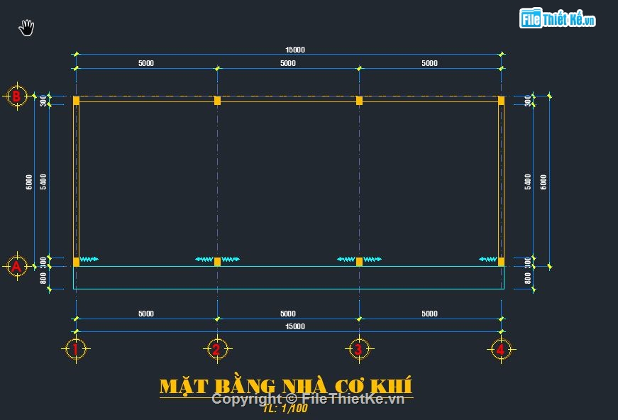 nhà xưởng cơ khí,bản vẽ nhà cơ khí,kiến trúc nhà cơ khí