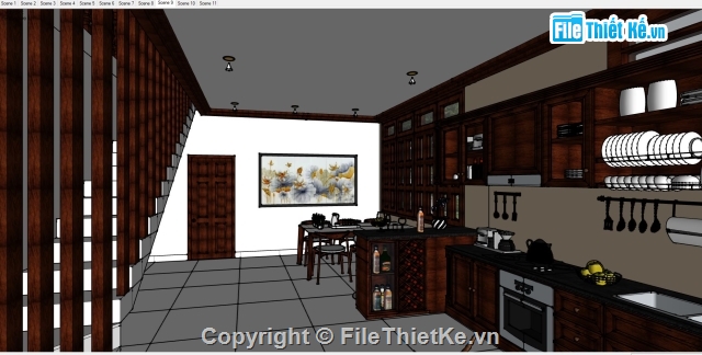 nội thất nhà,nội thất nhà dân,File sketchup nội thất,File Skechup nội thất,nội thất căn hộ