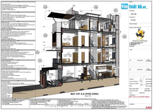 Bản vẽ nhà phố,nhà 4 tầng,mẫu nhà phố,nhà phố 4 tầng 3.8x18.3m