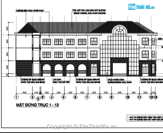 File thiết kế,thiết kế nhà ở,trụ sở làm việc,nhà 3 tầng,trụ sở,trụ sở 3 tầng