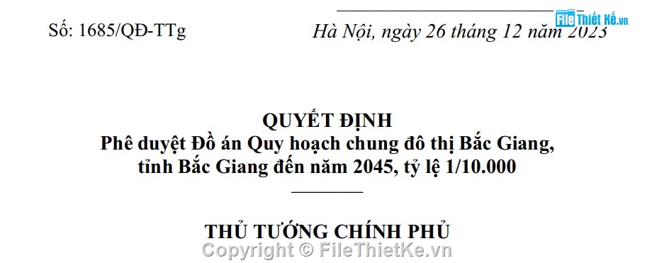 Đồ án,đô thị,Quy hoạch chung,Bắc Giang,Quy hoạch chung thị trấn