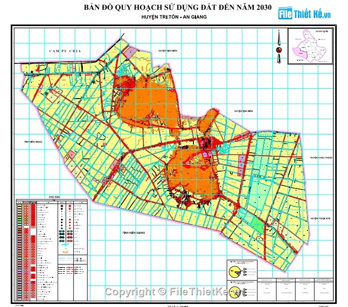 quy hoạch sử dụng đất,quy hoạch huyện,quy hoạch huyện tri tôn,bản vẽ quy hoạch