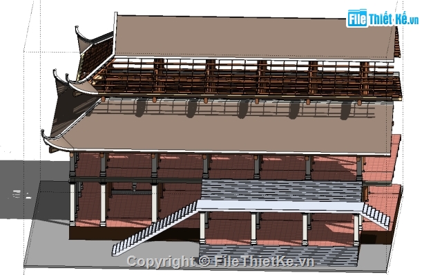 Nhà thờ họ,Revit nhà thờ,thiết kế nhà thờ tổ,Revit thiết kế chùa,mẫu revit đình chùa nhà thờ