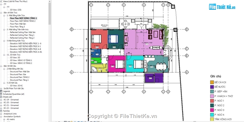 Revit Biệt thự 1 tầng,Revit 1 tầng mái thái,File revit biệt thự vườn,Revit biệt thự mái thái,file revit biệt thự 1 tầng,Biệt thự 1 tầng 8.78x14.78m