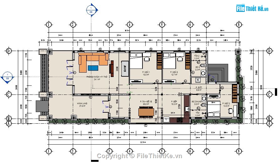 biệt thự đẹp 1 tầng,kiến trúc biệt thự 1 tầng,revit biệt thự trệt,biệt thự vườn,kiến trúc mái thái 1 tầng