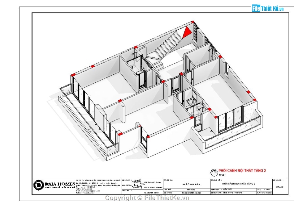 file revit biệt thự,revit biệt thự 4 tầng,revit biệt thự