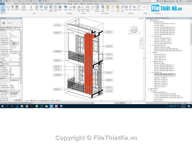 3 tầng,FILE REVIT,NHÀ PHỐ 3.5X14M,kiến trúc nhà phố,thi công nhà phố