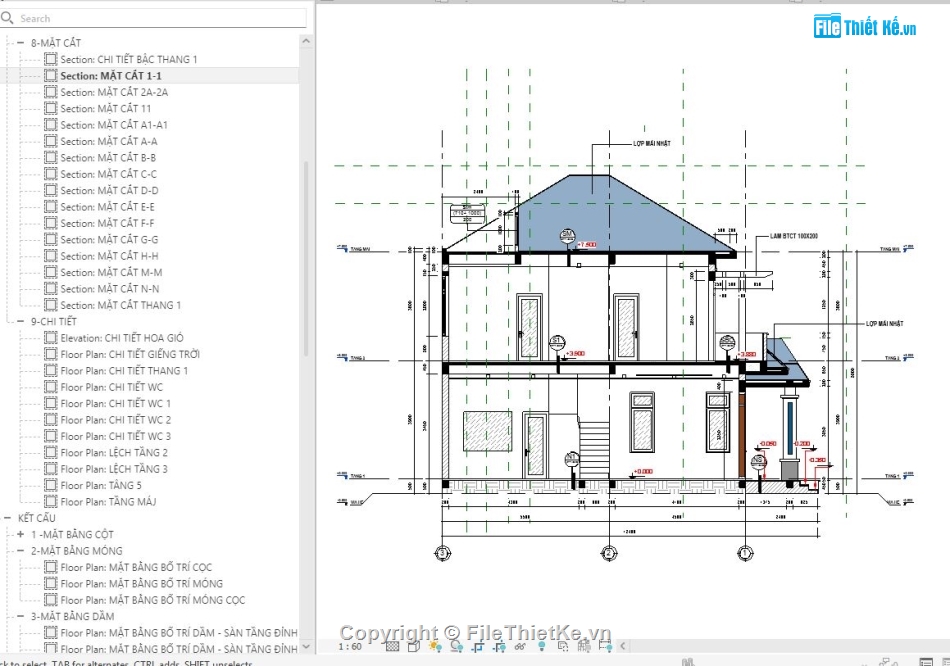 biệt thự 2 tầng,revit biệt thự 2 tầng,biệt thự revit