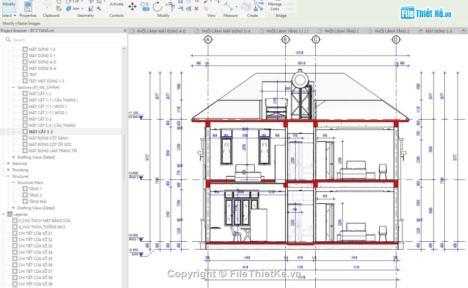 revit biệt thự 2 tầng,biệt thự 2 tầng,biệt thự 2 tầng revit