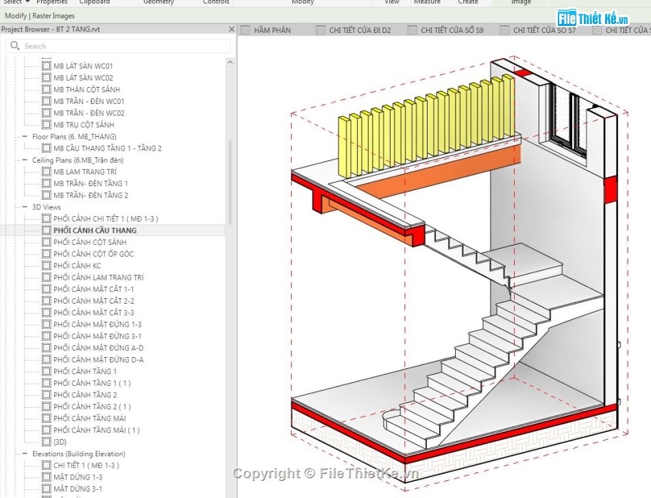 revit biệt thự 2 tầng,biệt thự 2 tầng,biệt thự 2 tầng revit