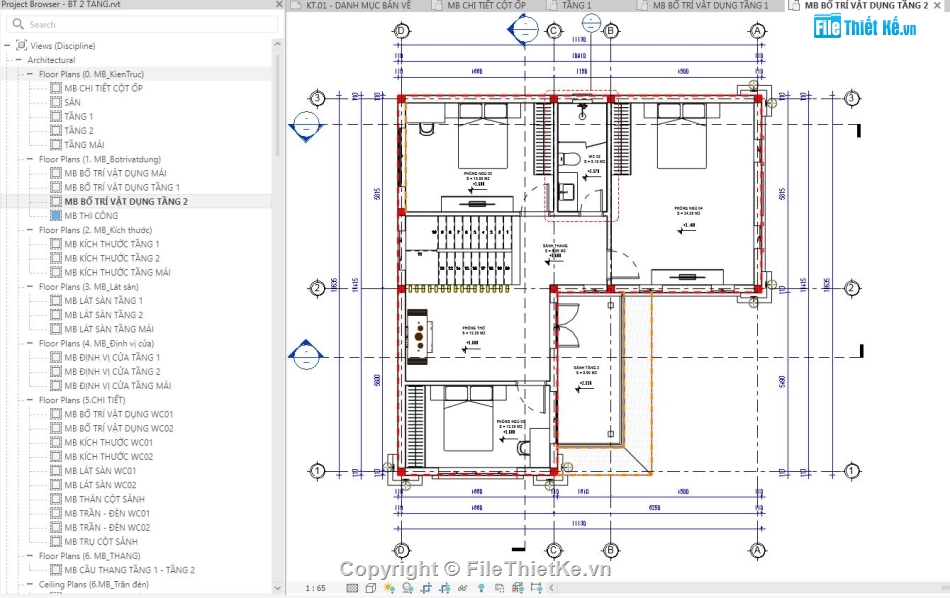 revit biệt thự 2 tầng,biệt thự 2 tầng,biệt thự 2 tầng revit